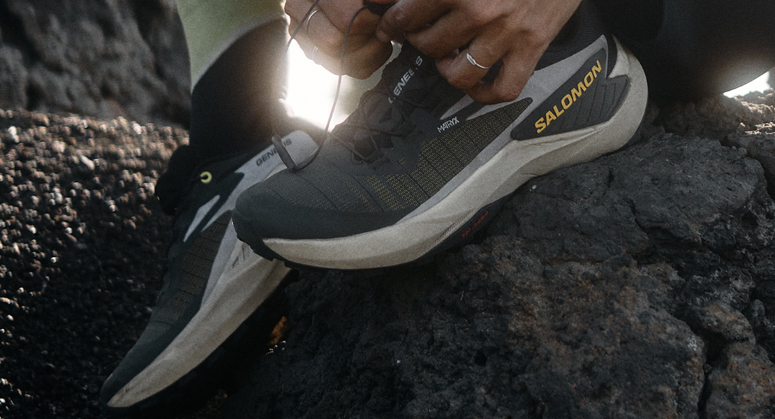 NEW SALOMON men\'s genesis trail running shoes in black / sulphur spring / transp Salomon Genesis Trail Running Shoes - SS25 | SportsShoes.com main image 4