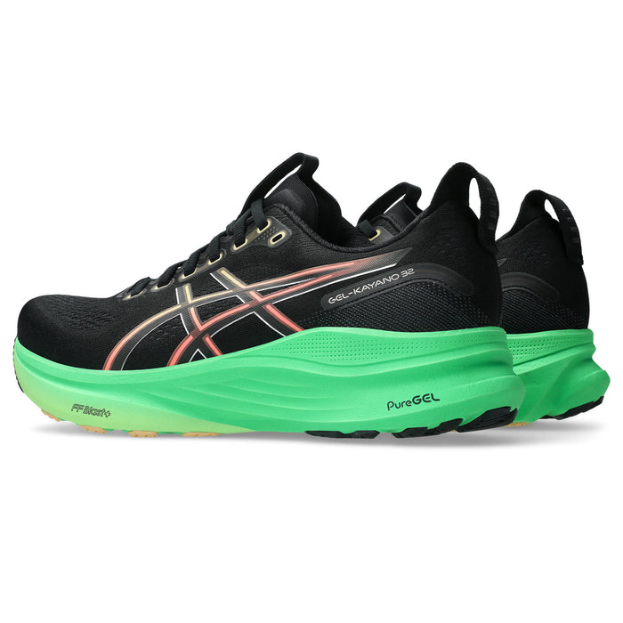 Men's GEL-Kayano 32 (004 - Black/Vital Green)