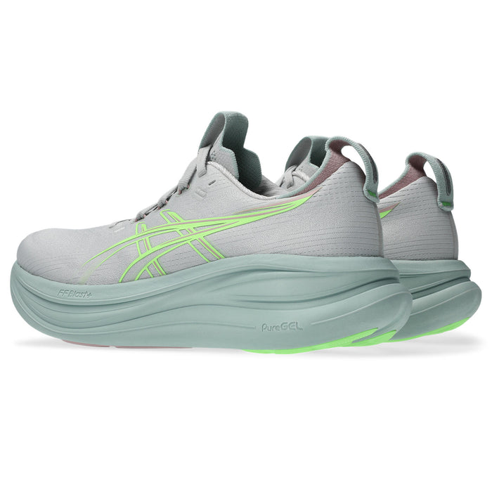 Women's Gel-Nimbus 28 (020 - Cloud Grey/Illuminate Green)