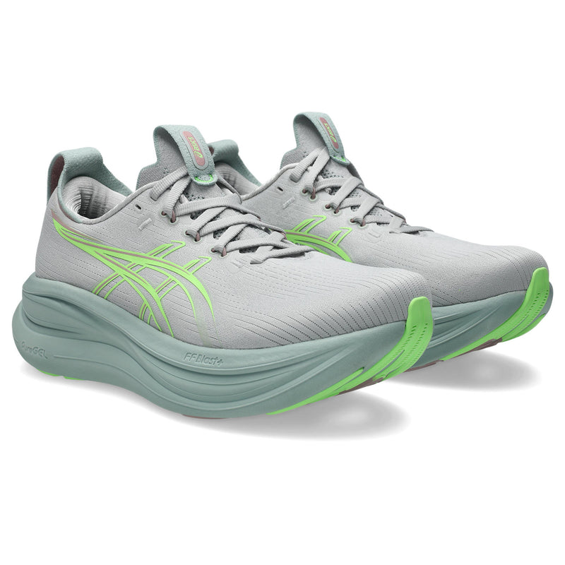 Women's Gel-Nimbus 28 (020 - Cloud Grey/Illuminate Green)