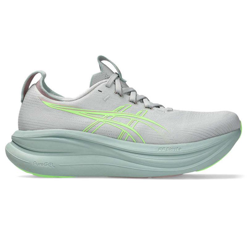Women's Gel-Nimbus 28 (020 - Cloud Grey/Illuminate Green)