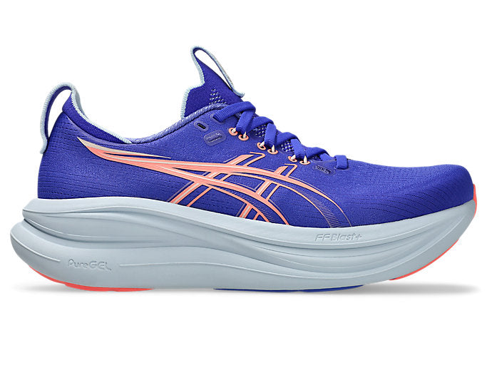 Women's Gel-Nimbus 28 (401 - Cobalt Burst/Sun Coral) — TC Running Co