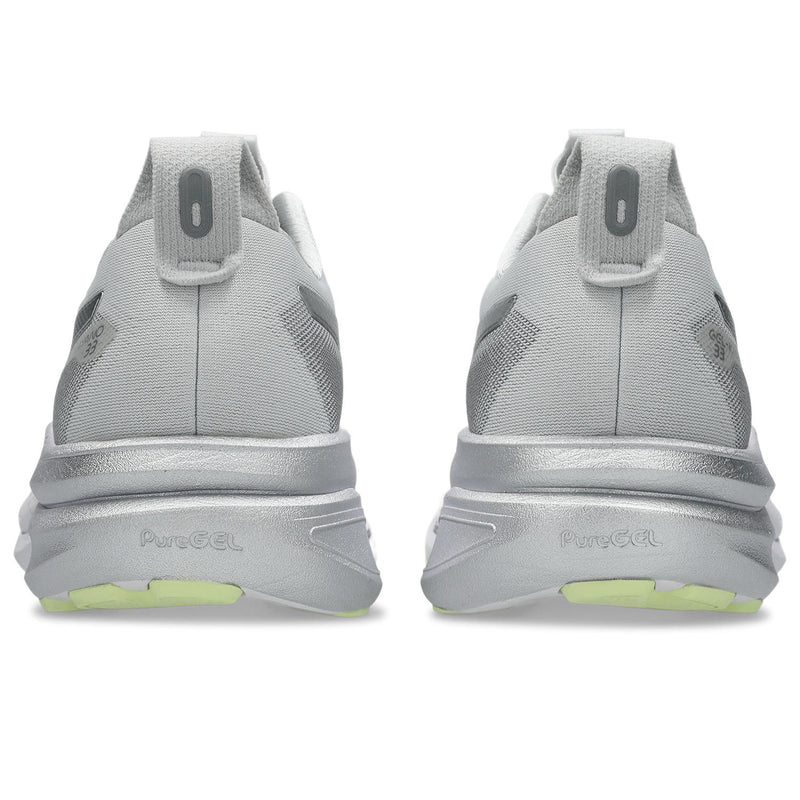 Women's Gel-Kayano 33 Platinum (020 - Platinum/Glow Green)