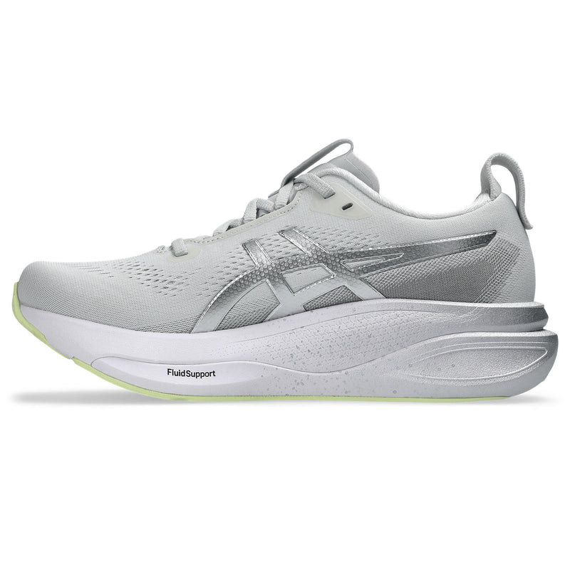 Women's Gel-Kayano 33 Platinum (020 - Platinum/Glow Green)