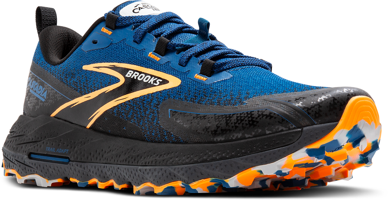 Men's Cascadia 18 (465 - Blue Sapphire/Black/Orange)