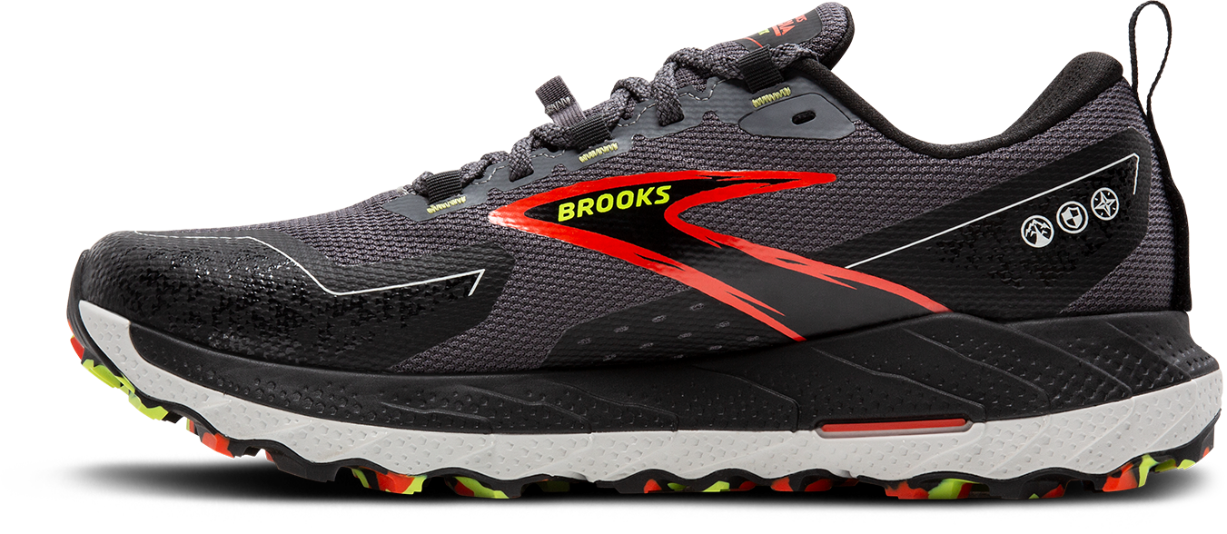 Brooks Cascadia 18 GTX (016 - Blackened Pearl/Black/Tomato)