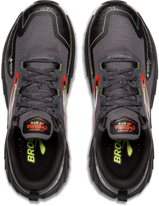 Brooks Cascadia 18 GTX (016 - Blackened Pearl/Black/Tomato)