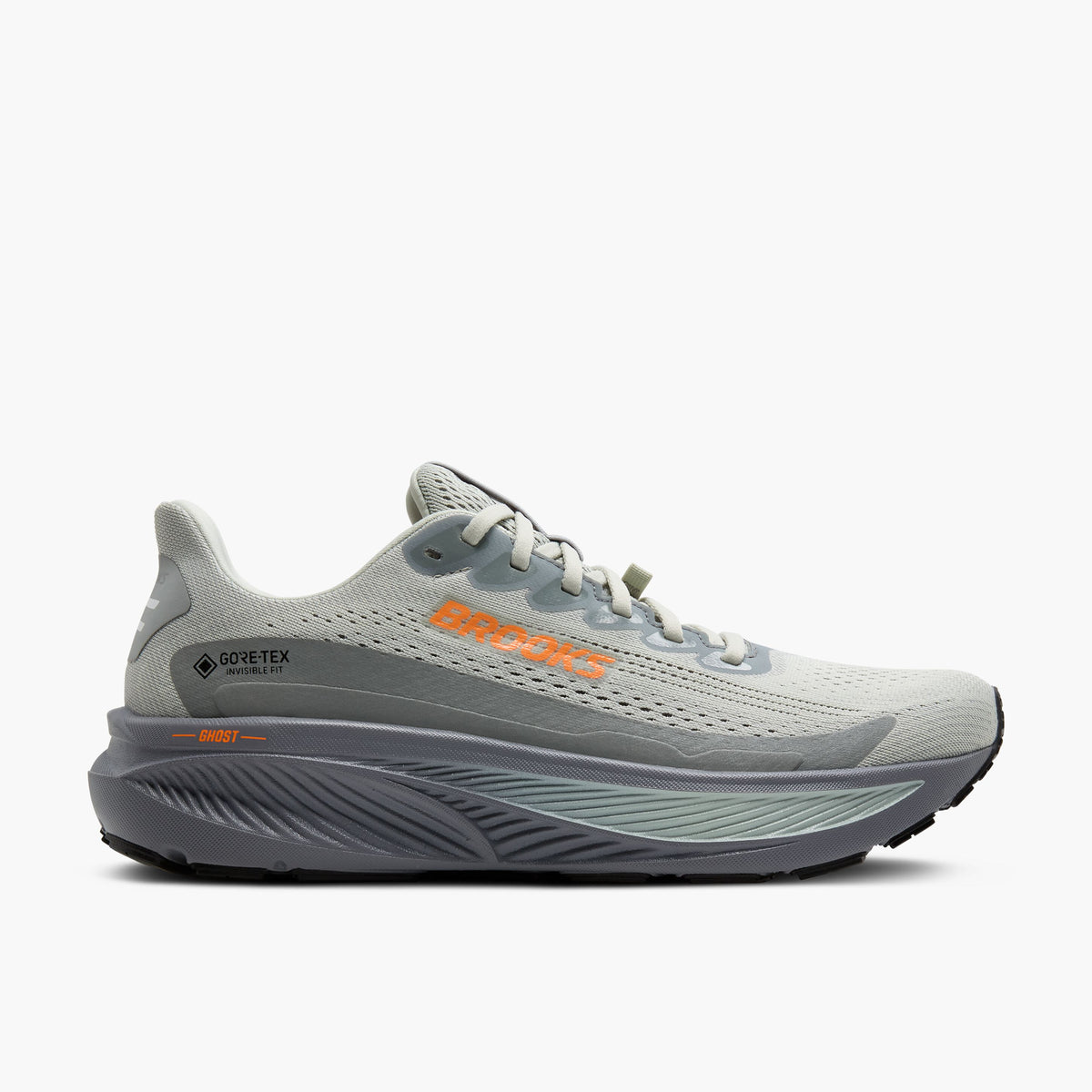 Men's Ghost 17 GTX (022 - Smoke/Primer Grey/Orange) — TC Running Co