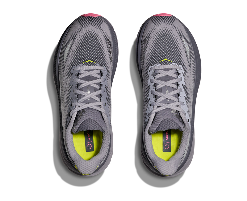 Women's Clifton 9 GTX (GYSK - Grey Skies/Foggy Grey)
