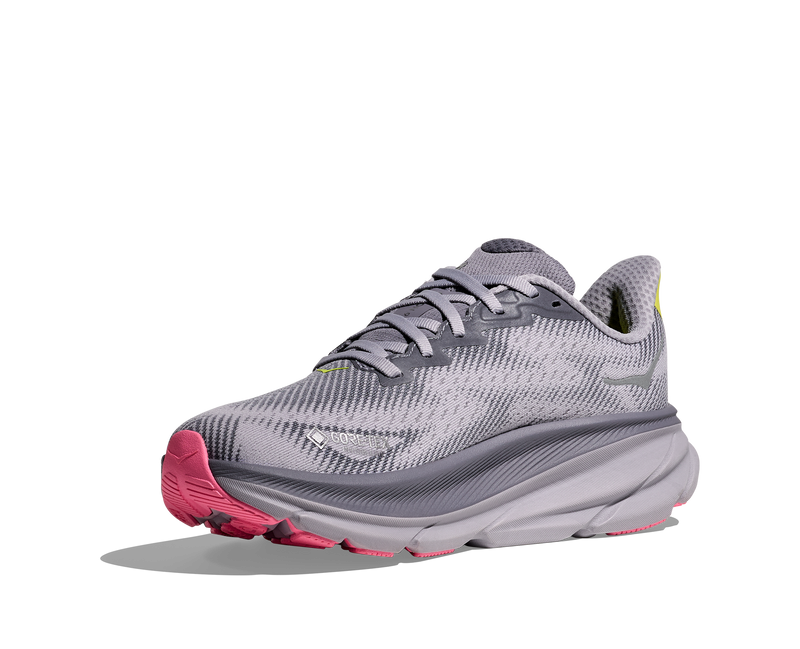 Women's Clifton 9 GTX (GYSK - Grey Skies/Foggy Grey)