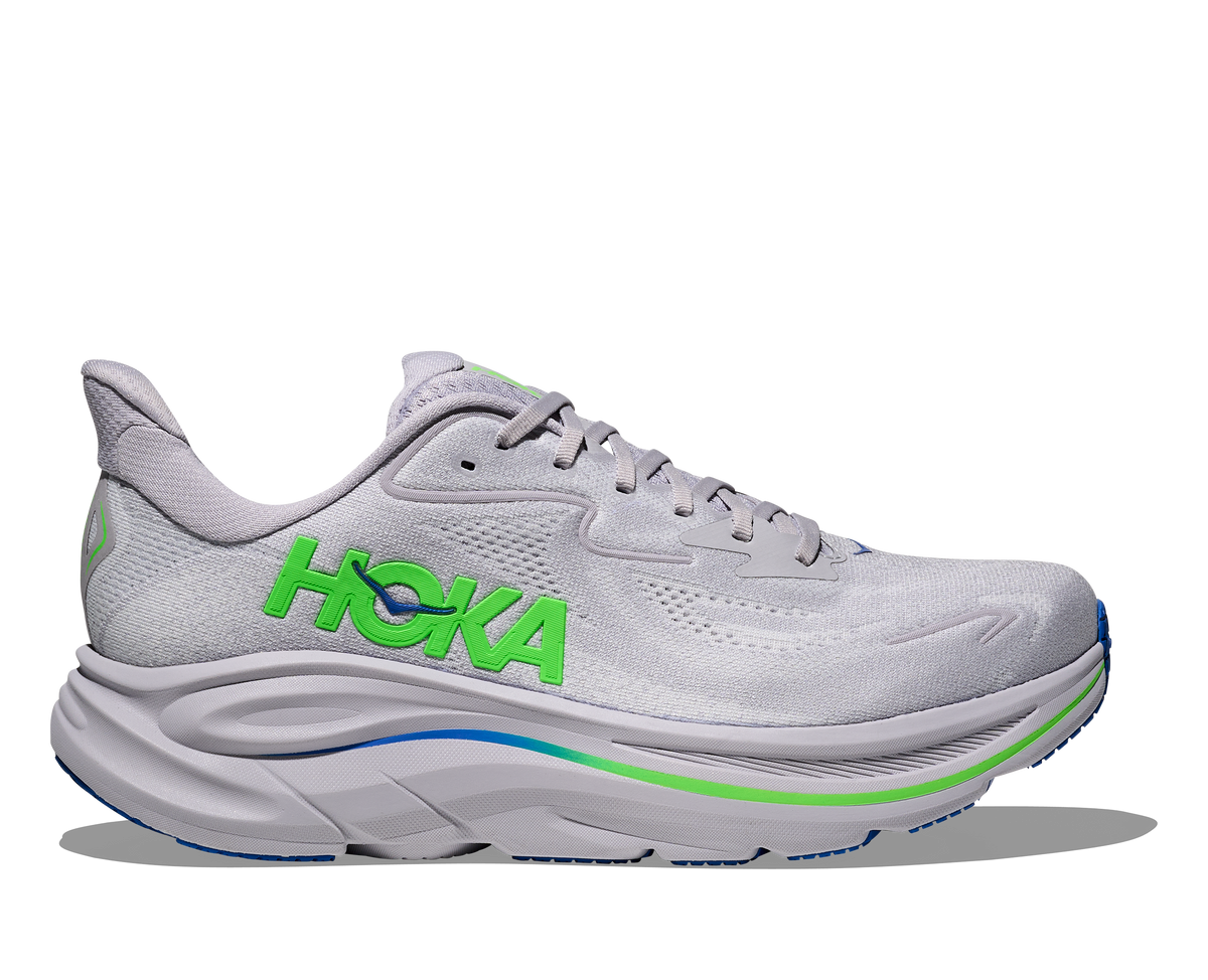 Men's Clifton 10 (AYNN - Ash Grey/Neon Green) — TC Running Co
