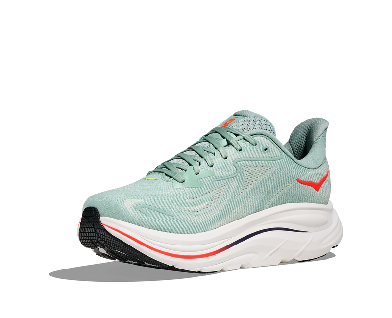 Men's Clifton 10 (SGNN - Sage/Neon Flame)