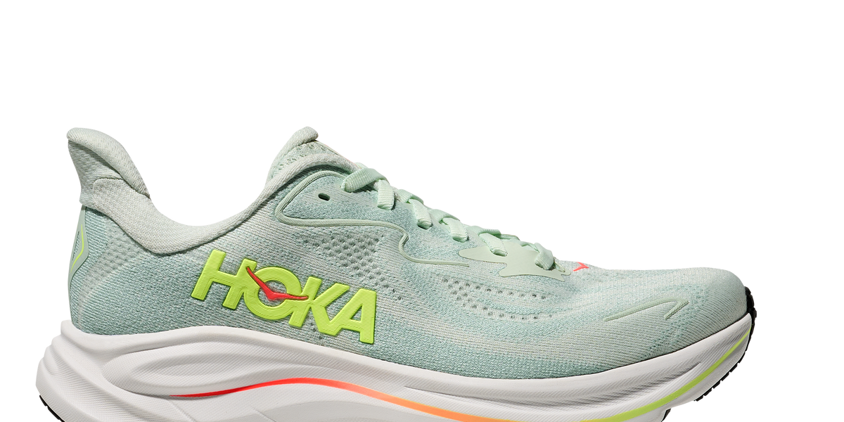 Women's Clifton 10 (SLSSN - Sea Glass/Neon Flame) — TC Running Co