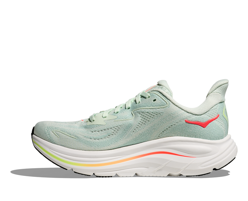 Women's Clifton 10 WIDE (SLSSN - Sea Glass/Neon Flame)
