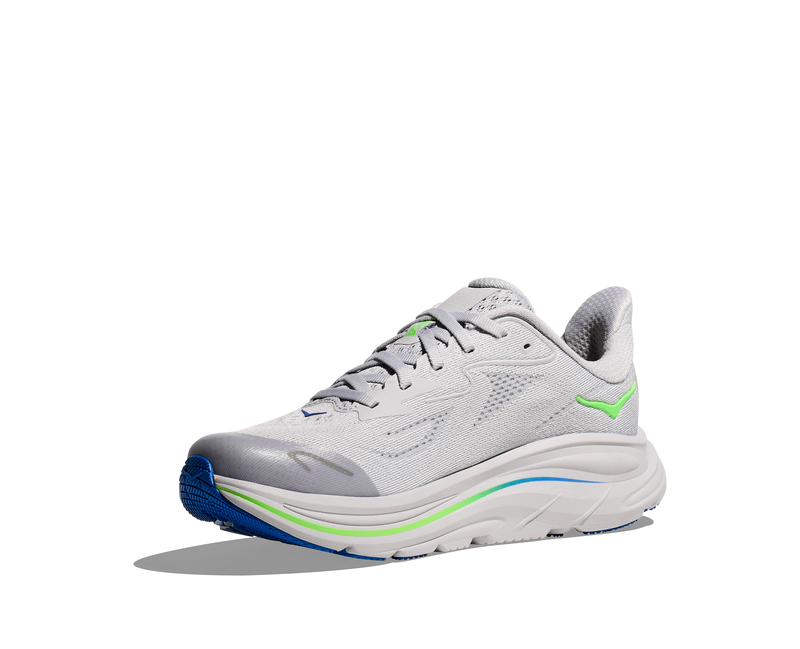 Big Kids Clifton 10 (AYNN - Ash Grey/Neon Green)