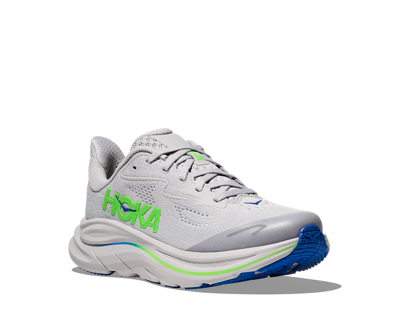 Big Kids Clifton 10 (AYNN - Ash Grey/Neon Green)