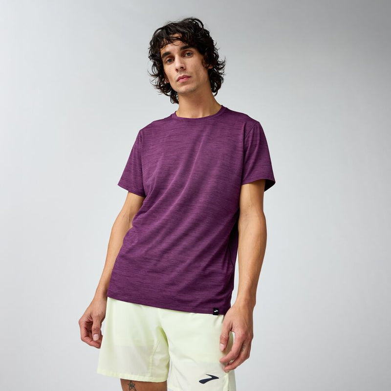 Men’s Luxe Short Sleeve (548 - Heather Burgundy Blaze)