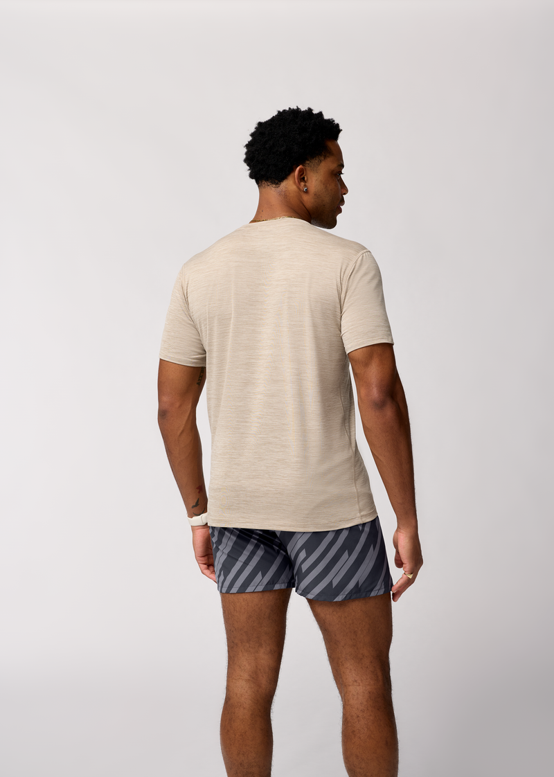 Men's Luxe Short Sleeve (239 - Htr Sand Dune)