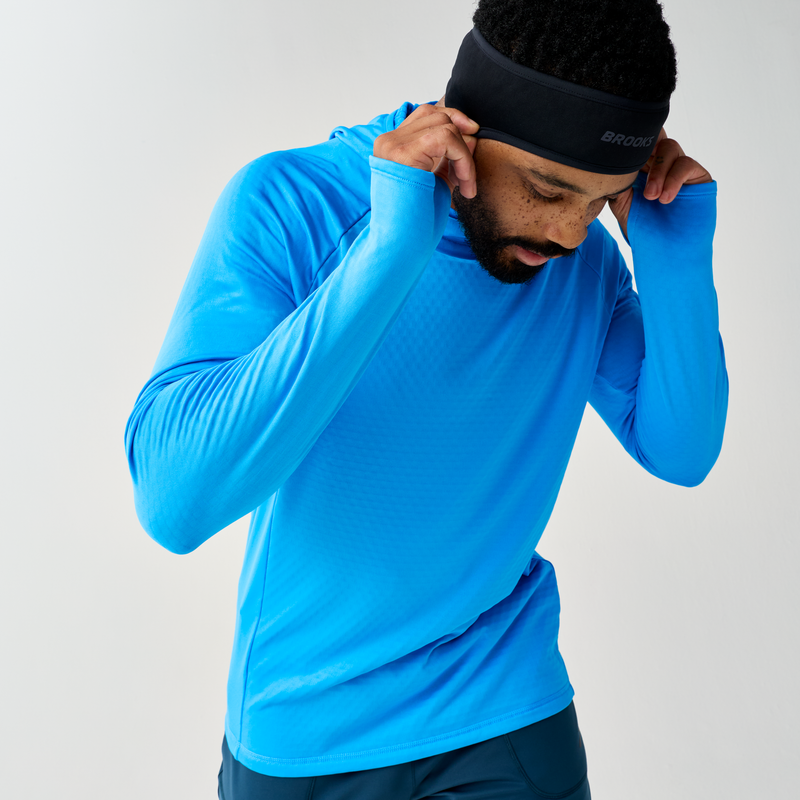 Men's Momentum Thermal Hoodie - Cyber Blue
