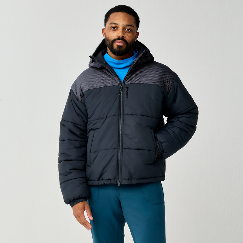 Men's Shield Puffer Jacket - Black