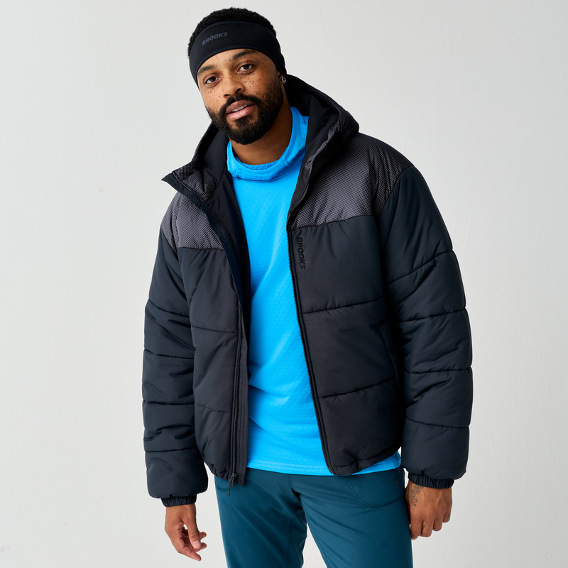 Men's Shield Puffer Jacket - Black