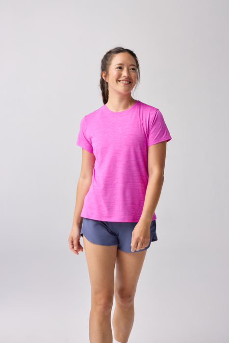 Women’s Luxe Short Sleeve (512 - Htr Magenta)