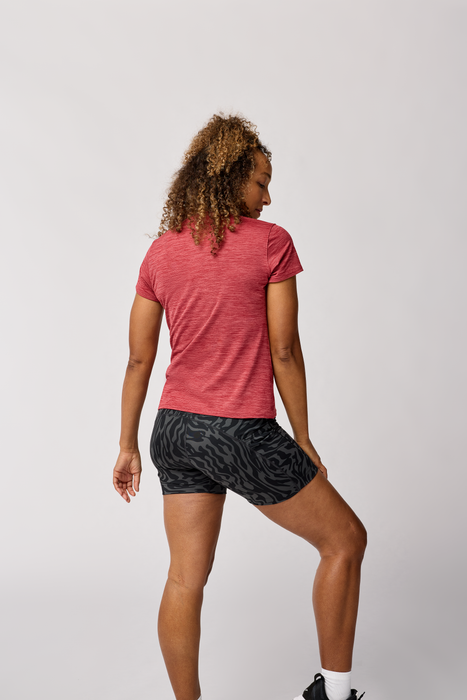 Women’s Luxe Short Sleeve (611 - Heather Earth Red)