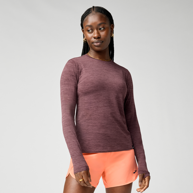 Women’s Luxe Long Sleeve - Heather Cocoa