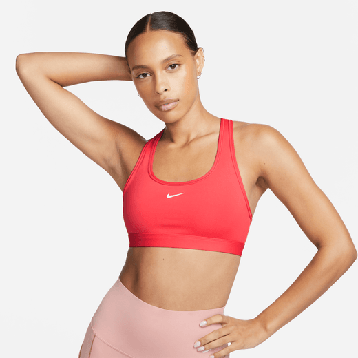 Red nike sports bra sales