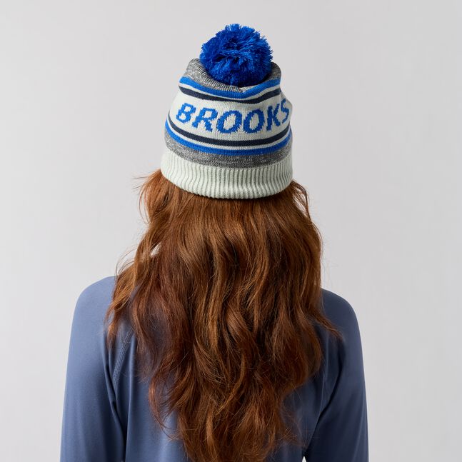 Unisex Heritage Pom Beanie (457 - Neo Blue/Brooks) — TC Running Co