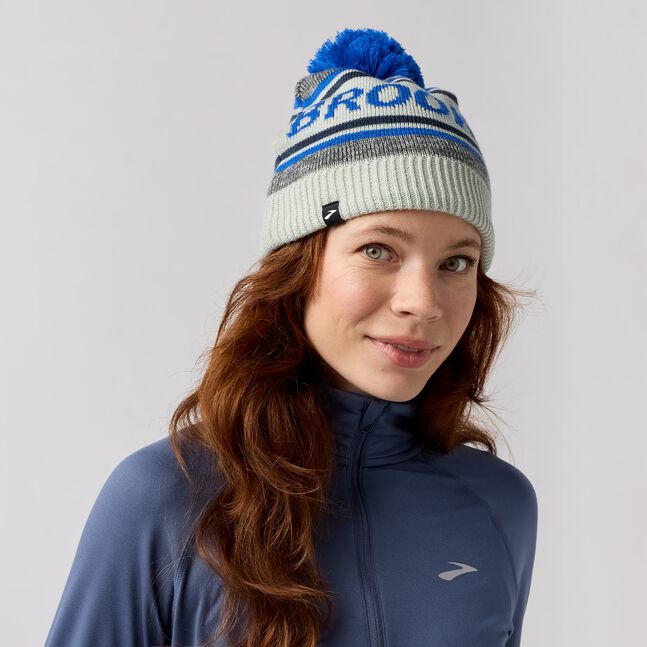 Unisex Heritage Pom Beanie (457 - Neo Blue/Brooks) — TC Running Co