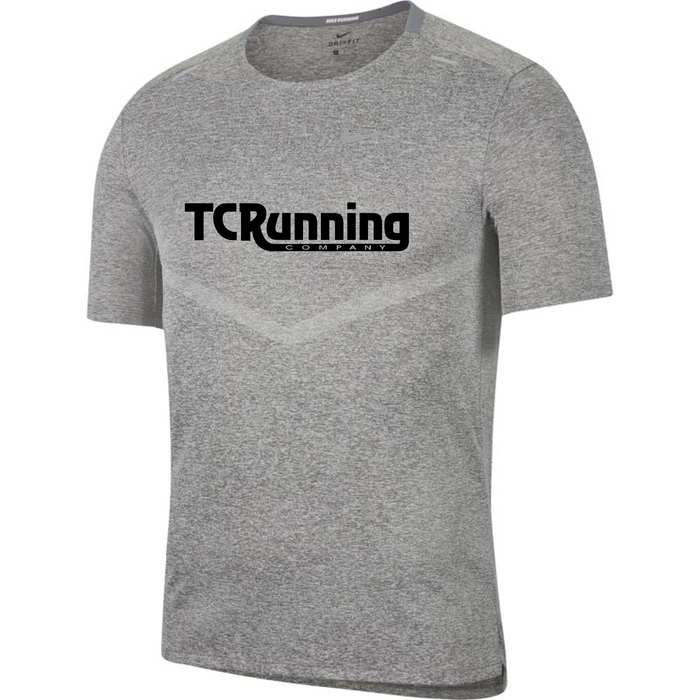 Men's TCRC DRI-FIT Rise 365 Short Sleeve Running Top (084 - Smoke Grey/Heather/Reflective Silver)