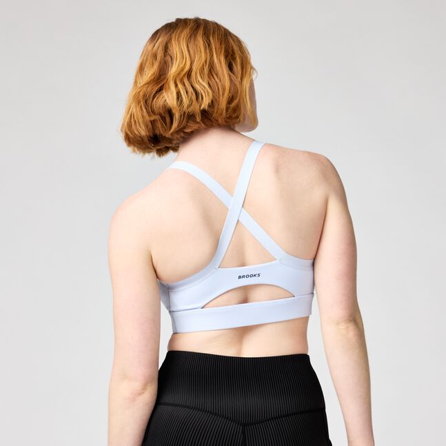 Women's Luxe Strappy Sports Bra (456 - Halogen Blue)