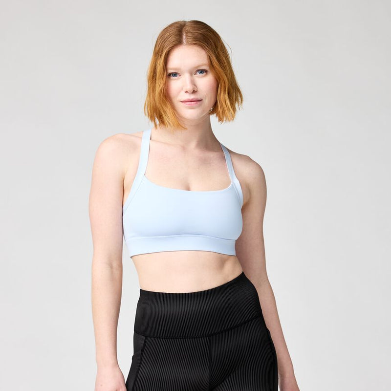 Women's Luxe Strappy Sports Bra (456 - Halogen Blue)