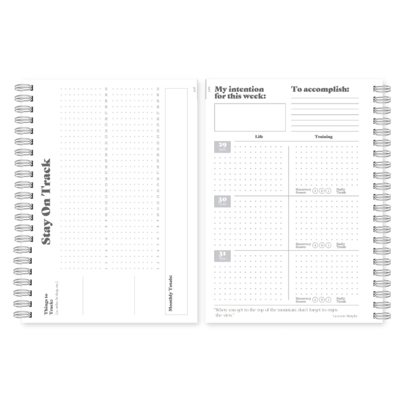 2026 Runner's Training Log + Daily Planner - Purple
