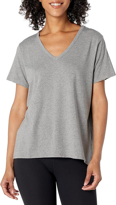 Women's St. Charles V-Neck Tee (Heather Gray)