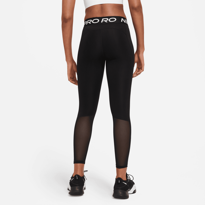 Women's Pro Mid-Rise Mesh-Paneled Leggings (010 - Black/White)
