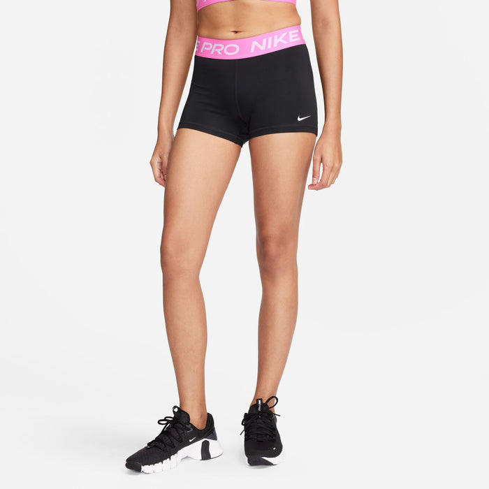 Women's Pro 3" Shorts (022 - Black/Playful Pink/White)