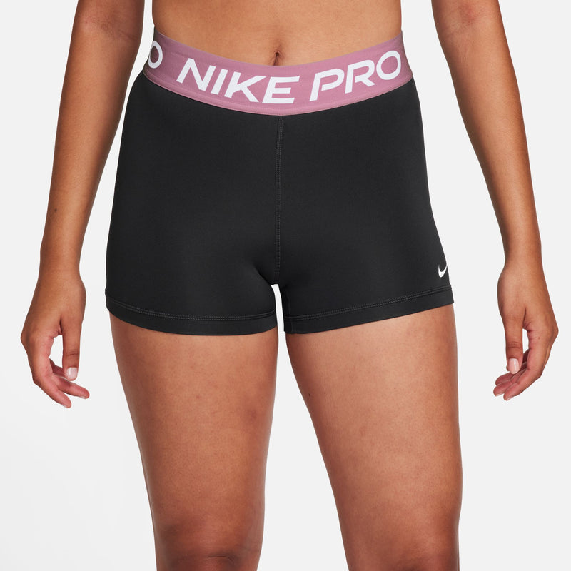 Women's Pro 3" Shorts (027 - Black/Elemental Pink/White)