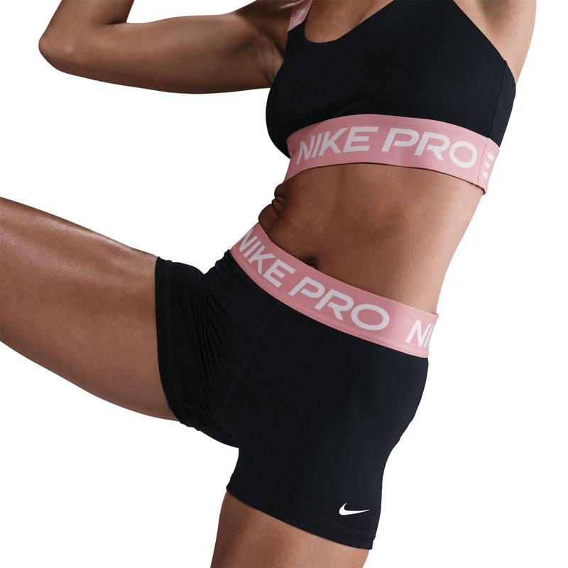 Women's Pro 3" Shorts (027 - Black/Elemental Pink/White)