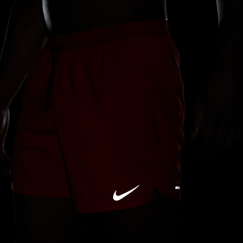 Men's DRI-FIT Stride 5" Shorts (657 - University Red/Black/Reflective Silver)