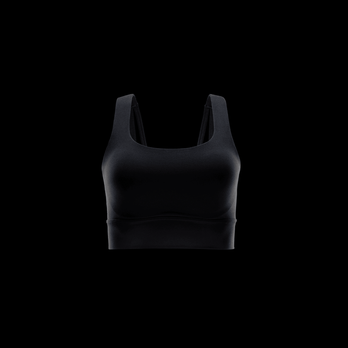 Women's Zenvy Medium-Support Padded Longline Sports Bra (010 - Black/Sail)