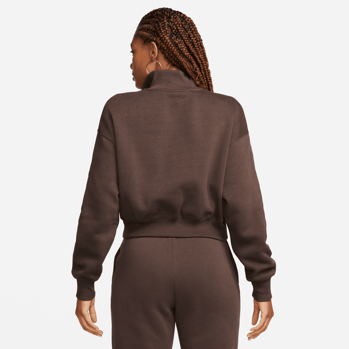 Women's Oversized 1/2-Zip Crop Sweatshirt (237 - Baroque Brown
