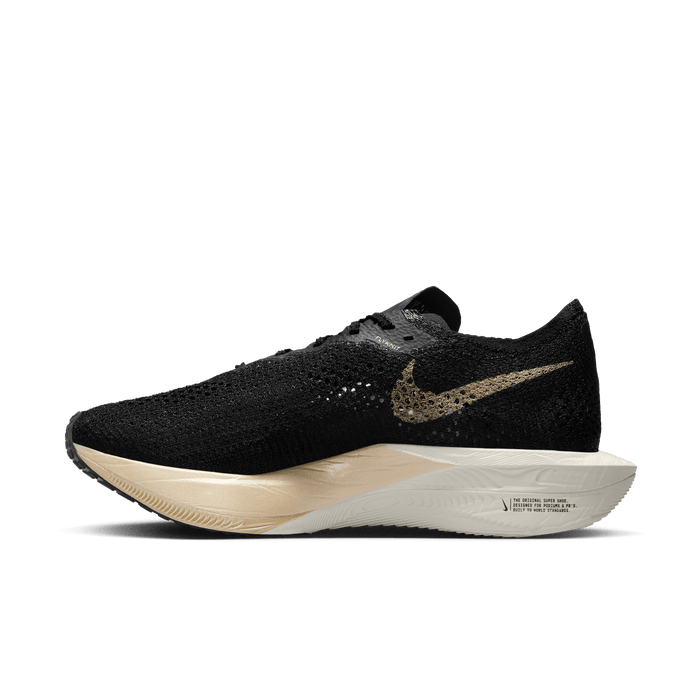 Men s ZoomX Vaporfly 3 001 Black Metallic Gold Black Oatmeal TC Running Co