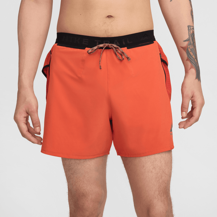 Men's Trail Second Sunrise 5" Brief-Lined Shorts (846 - Vintage Coral/Dragon Red/Black)
