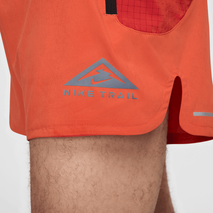 Men's Trail Second Sunrise 5" Brief-Lined Shorts (846 - Vintage Coral/Dragon Red/Black)