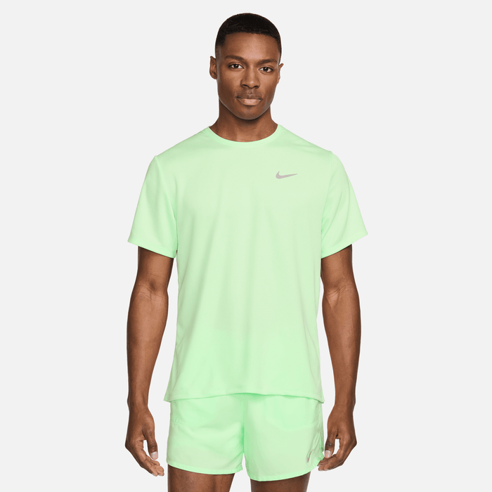 Men s DRI FIT UV Miler Short Sleeve Running Top 376 Vapor Green Ref TC Running Co