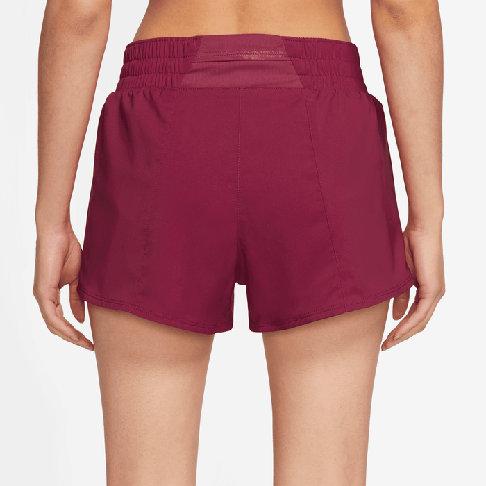 Women's DRI-FIT One Mid-Rise 3" Shorts (620 - Noble Red/Reflective Silver)