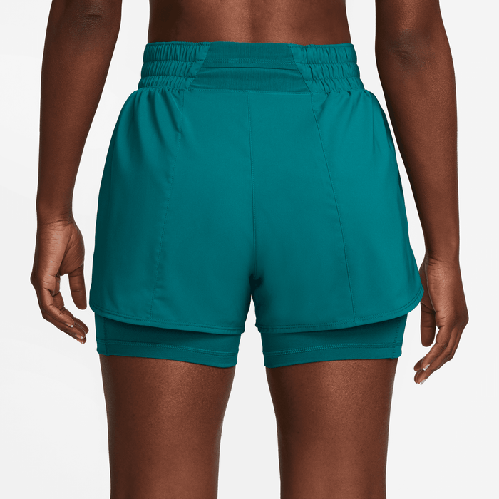 Women's DRI-FIT One High-Waisted 3" 2-in-1 Shorts (381 - Geode Teal/Reflective Silver)