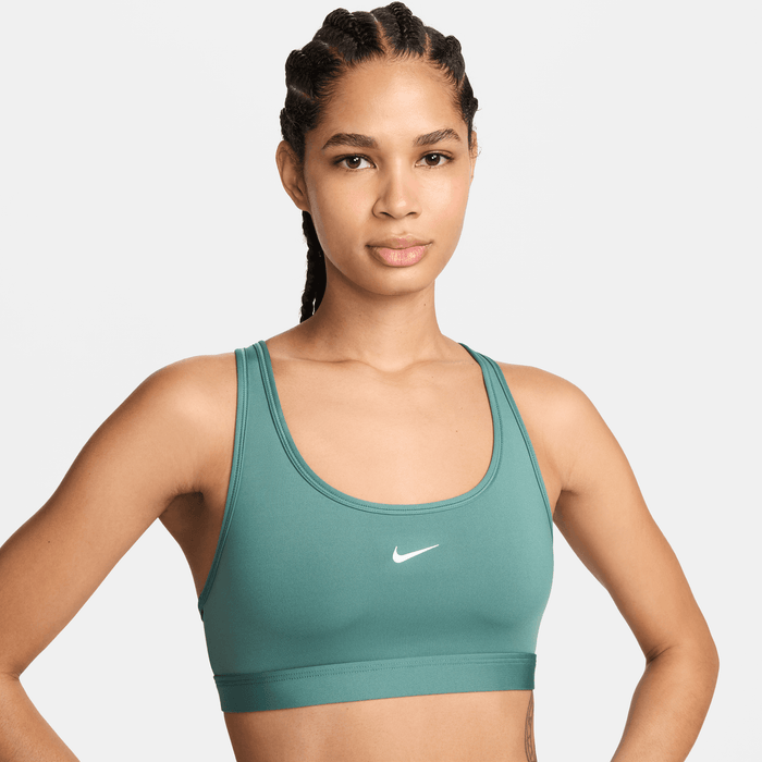 Nike Swoosh Light Support Sports Bra (361 - Bicoastal/White)